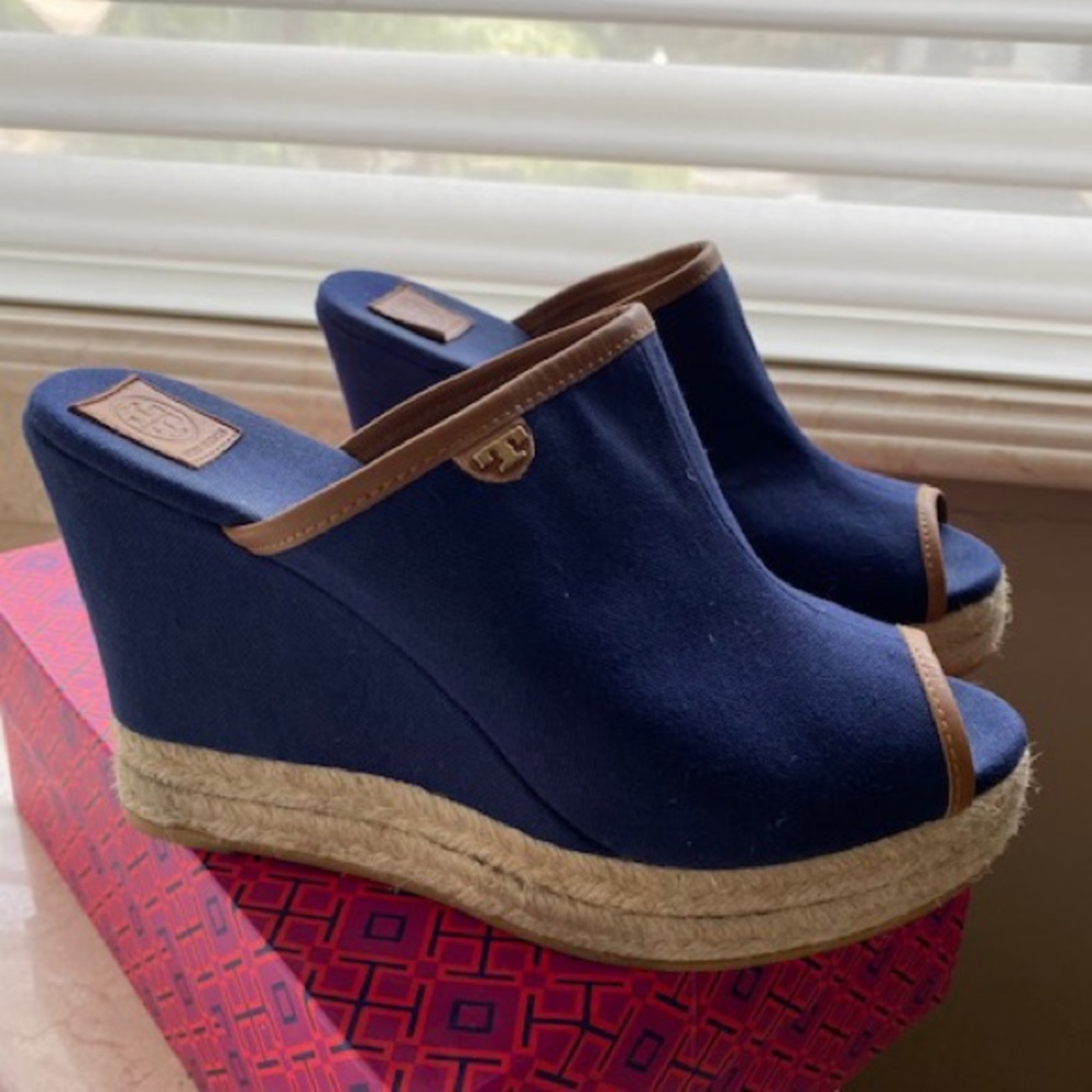 Tory Burch Canvas Mules